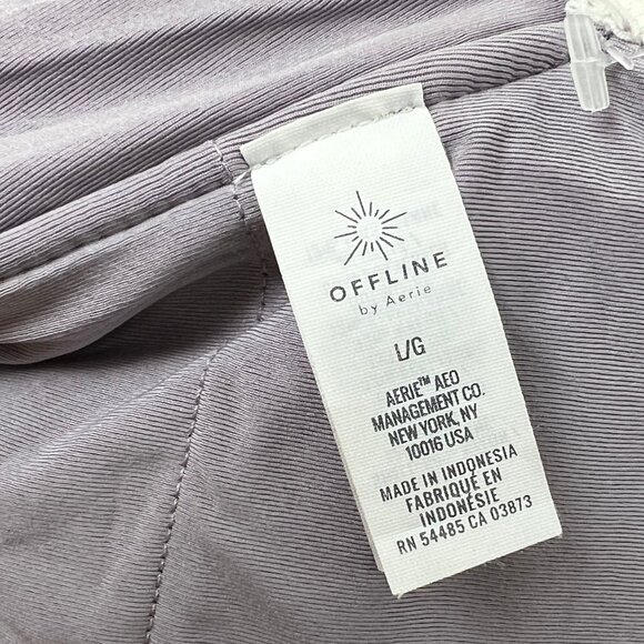 Aerie Offline Real Me Scoop One Piece Swimsuit Sporty Athletic Low Open Back - L - Picture 5 of 11